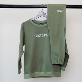 Victory Kids Tracksuit Set (Ages 8-12) (Sage Green)