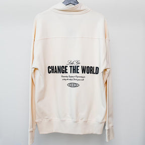 Let's Go Change The World Half-Zip Sweater