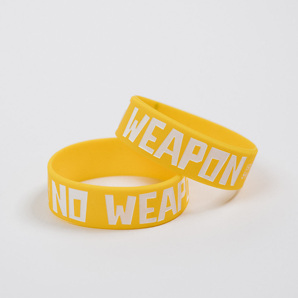No Weapon Kids Wristband (Yellow)