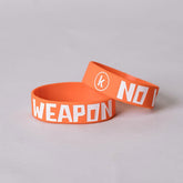 No Weapon Kids Wristband (Orange)
