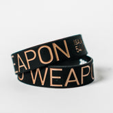 No Weapon Wristband (Black & Rose Gold)